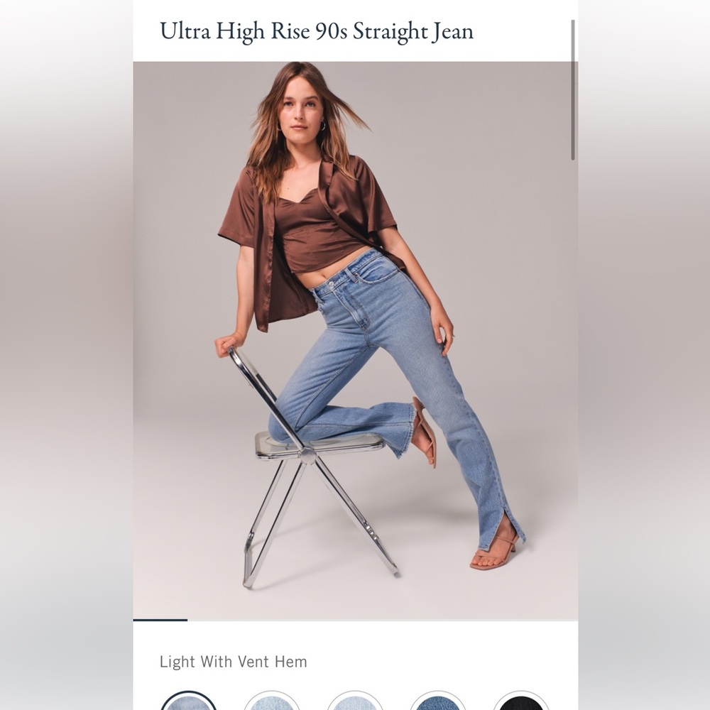 Abercrombie & Fitch Ultra High Rise 90s Straight Jeans